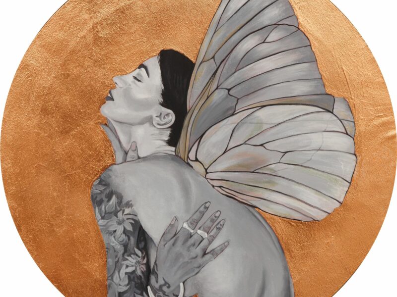 Delight śr.50cm akryl,szlagmetal 2025